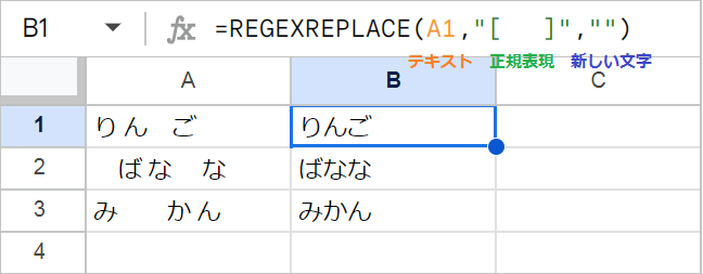 【Googleスプレッドシート】半角/全角スペースを削除する関数