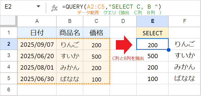 【QUERY関数】ORDER BY句で並べ替え！複数条件も