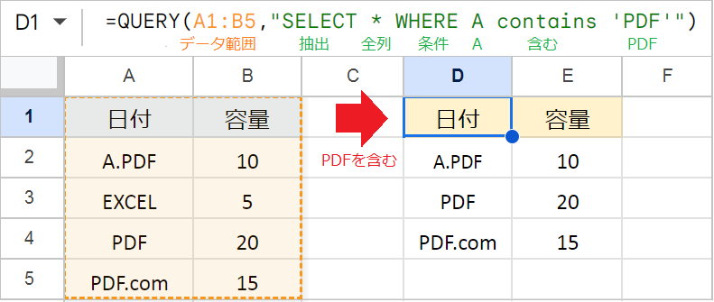 【QUERY関数】WHERE句で条件を指定！複数条件も！
