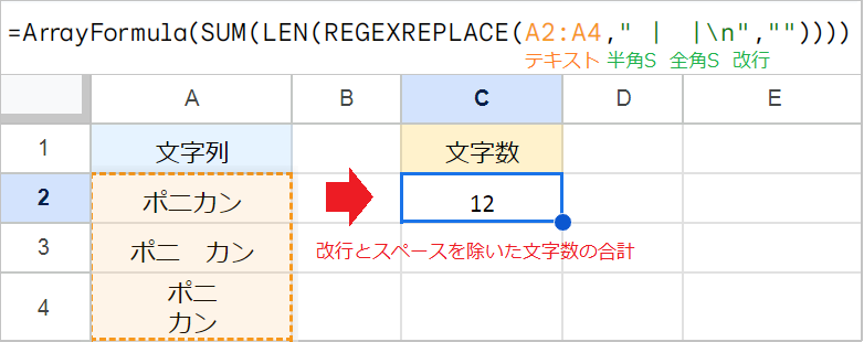 【スプレッドシート】文字数をカウントする！LEN関数