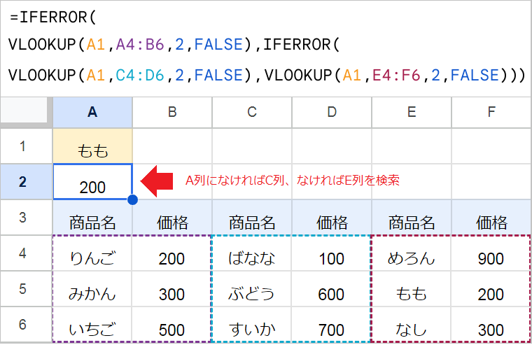IRERROR関数を複数条件(3つ以上も)にする!VLOOKUPの組み合わせも
