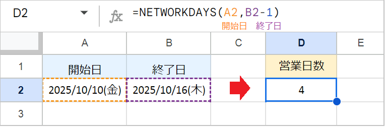 【スプレッドシート】営業日数のカウント！土日（祝）を除く平日計算の方法