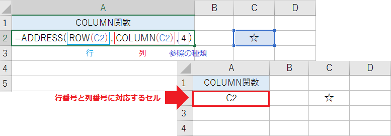 COLUMN関数でアルファベットを取得する方法