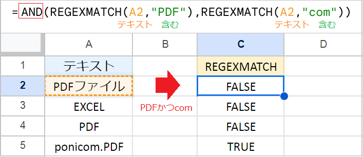 【スプレッドシート】REGEXMATCH関数の使い方（正規表現）