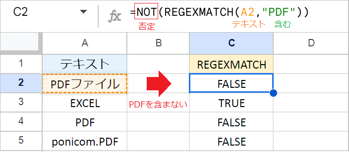 【スプレッドシート】REGEXMATCH関数の使い方（正規表現）