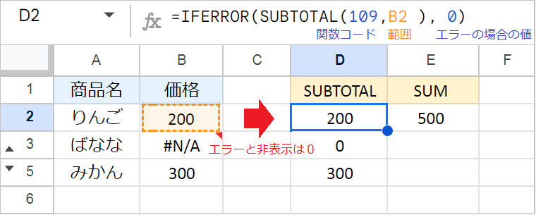 【スプレッドシート】AGGREGATE関数のようにエラーを無視して集計する方法