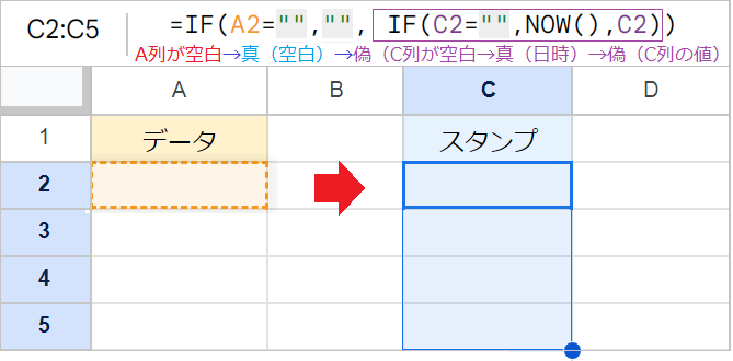 【スプレッドシート】タイムスタンプの関数とショートカットキー
